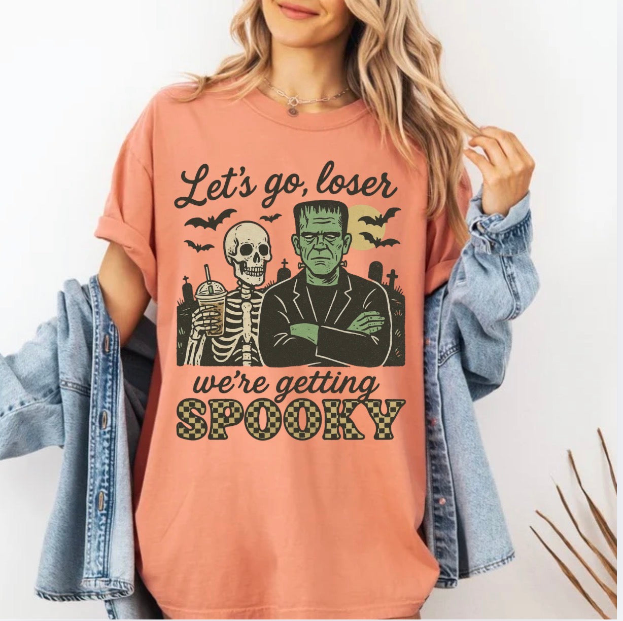 Let's Go Loser, We're Getting Spooky, Funny Spooky, Skeleton, Halloween T-shirt