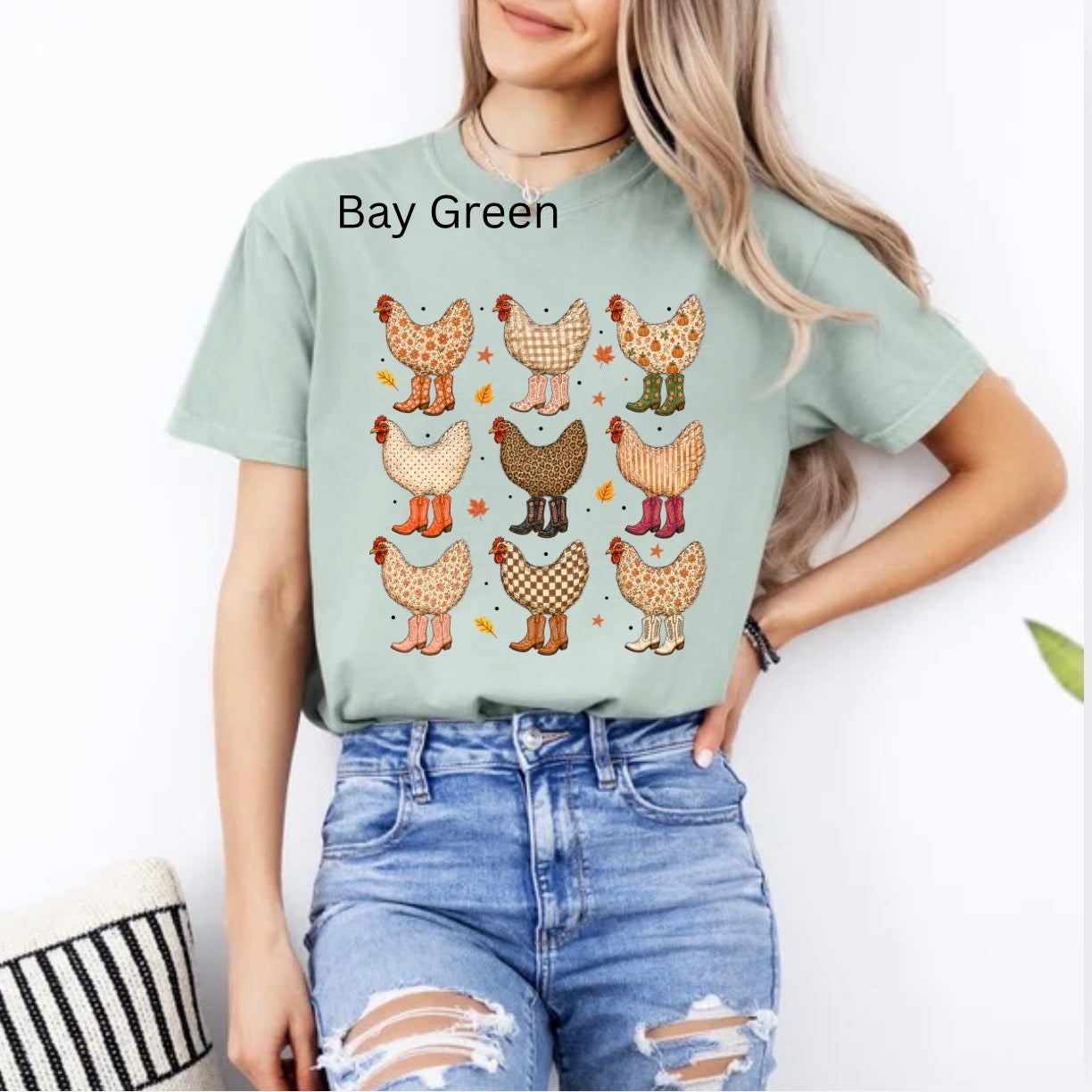 Preppy Fall Chicken, Floral Chicken, Cowgirl Boots, Western Chicken, Cute Farm Chicken, Country Fall T-shirt
