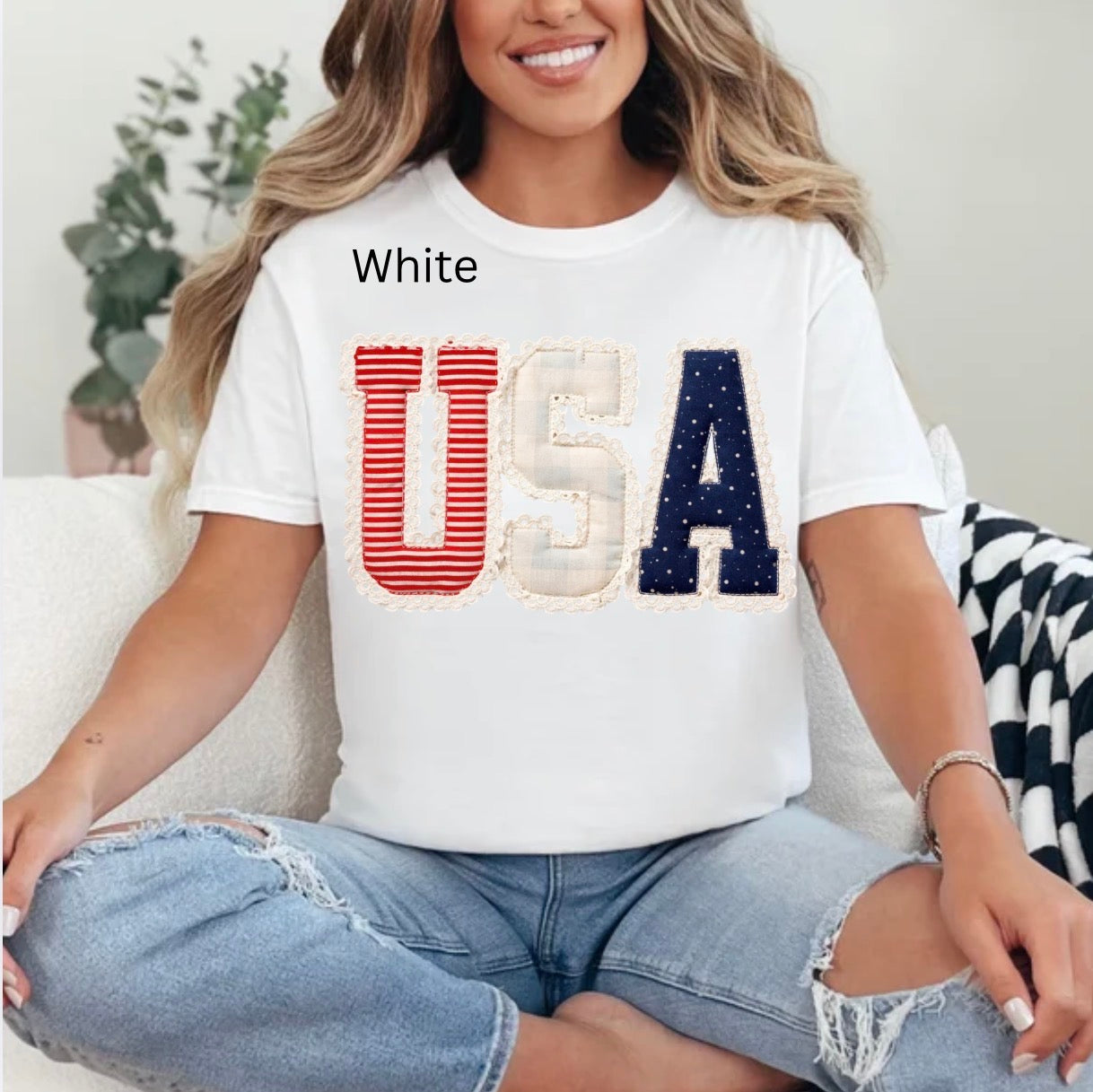 Preppy USA With Lace, Coquette USA, Patriotic, Retro 4th Of July Shirt, Girly USA Shirt, Independence Day