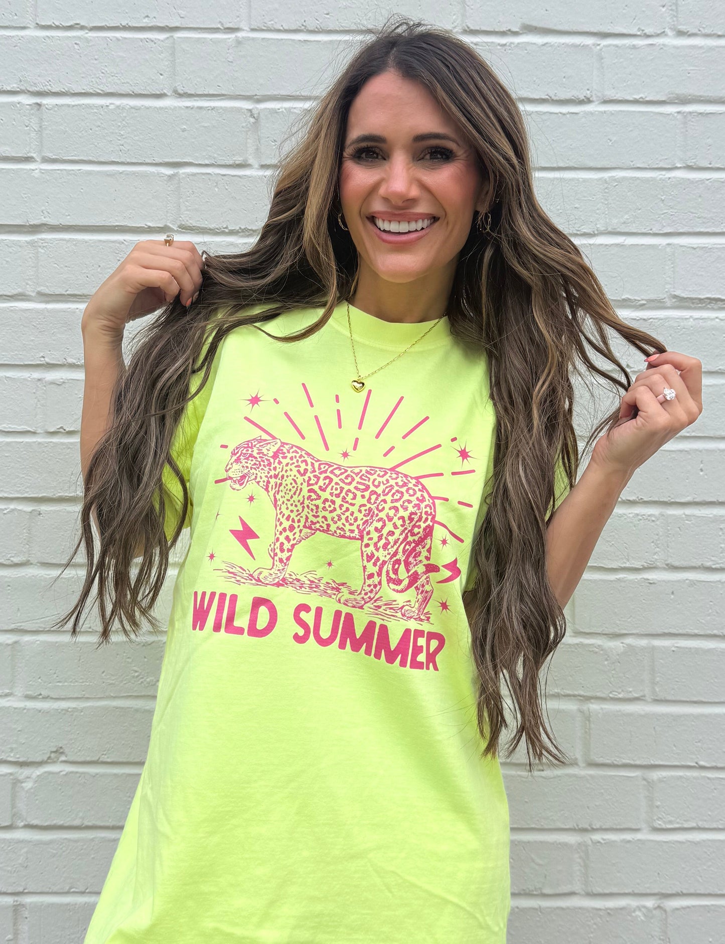 Wild Summer Leopard | Retro Cheetah | Summer | Neon | Wild | Retro Tshirt (Website)