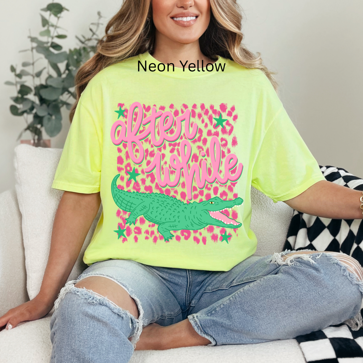 Pink Leopard after while crocodile, After While Crocodile, Funny Sarcastic Alligator, Preppy Leopard Girly, Trendy T-shirt