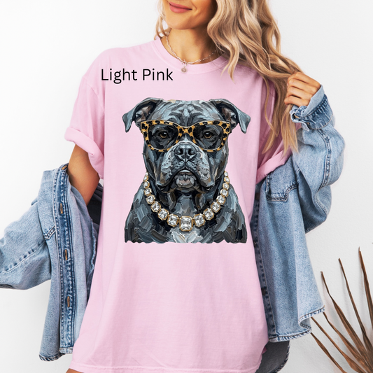 Glam Bulldog, Bling, Boujee, Leopard, Preppy Animal, Hunting Season Tshirt