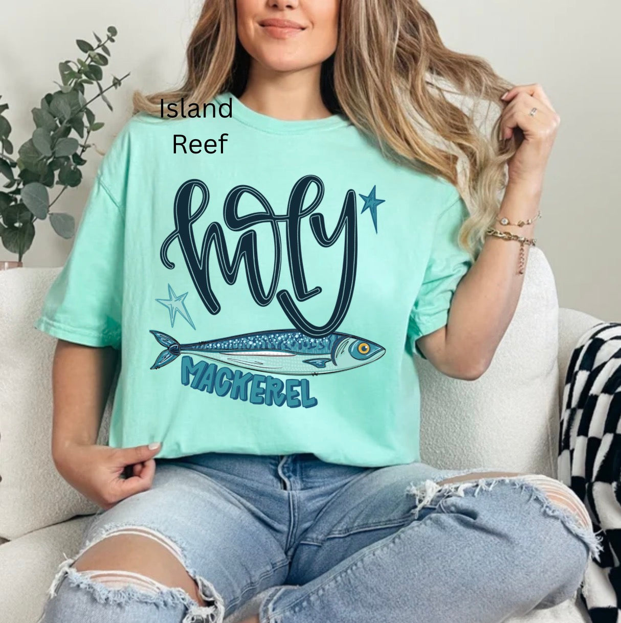Holy mackerel, fish, girly, spring, trendy, whimsy, Women's T-shirt
