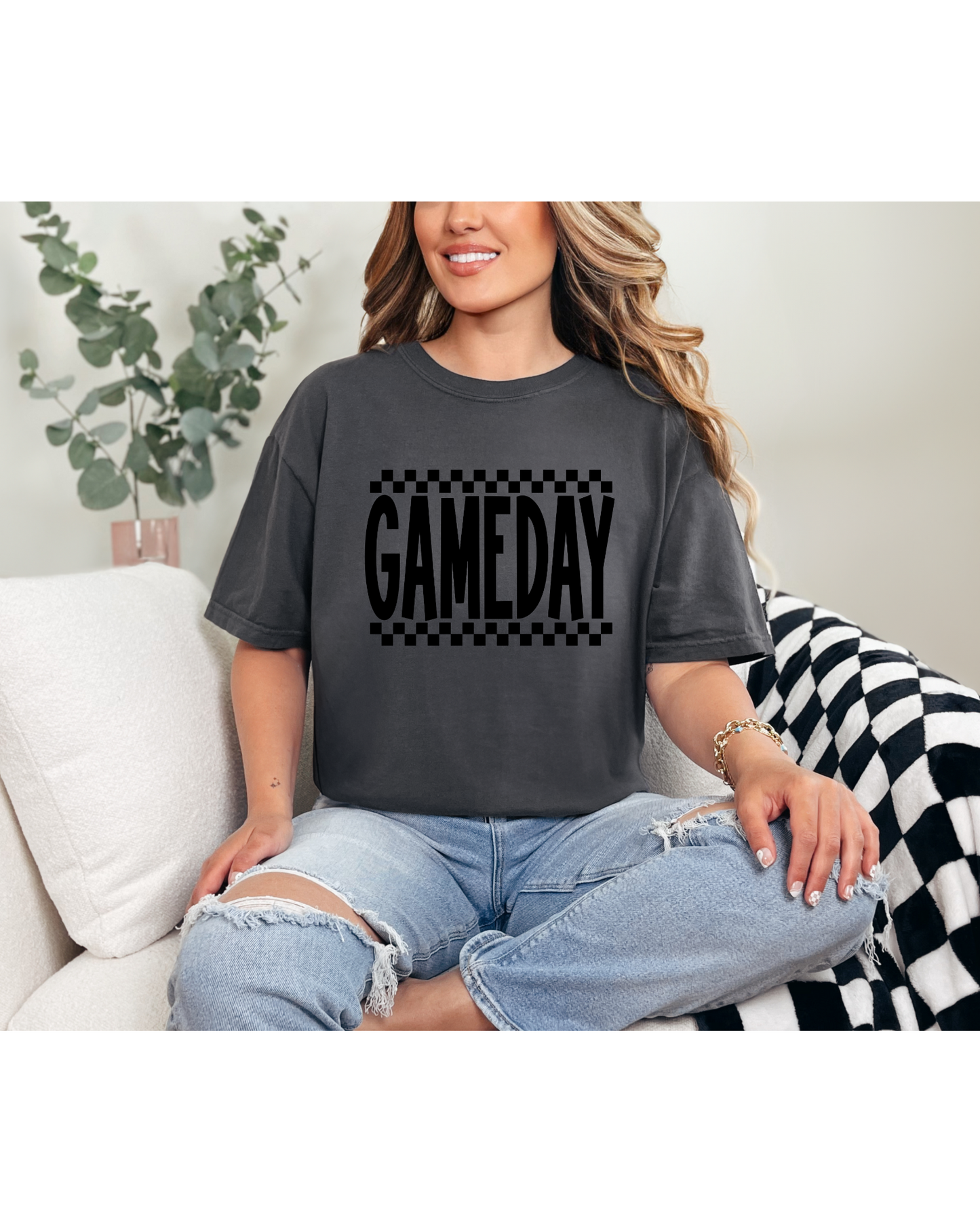 Pick Your Color Checkered Game Day Tshirt