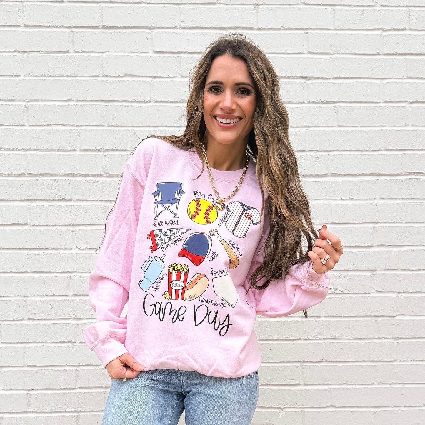 Softball Game Day Collage | Softball Things | Spring Sports Sweatshirt (Website)
