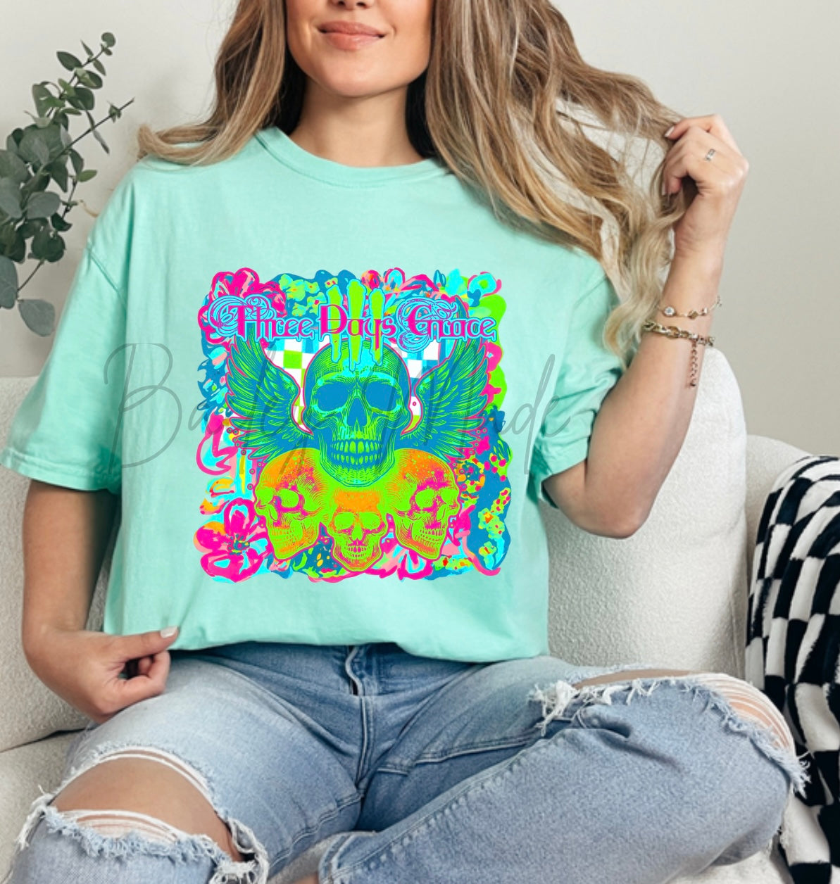 Neon Thr33 d@ys Band Tshirt