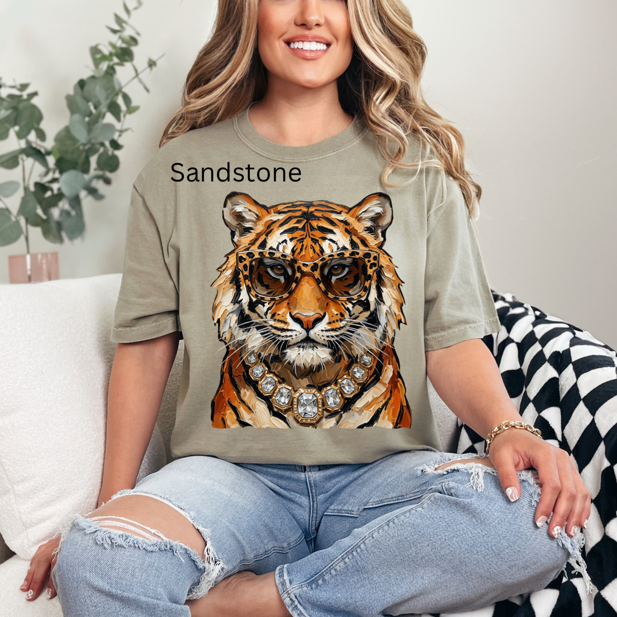 Glam Tiger, Bling, Boujee, Leopard, Preppy Animal, Hunting Season