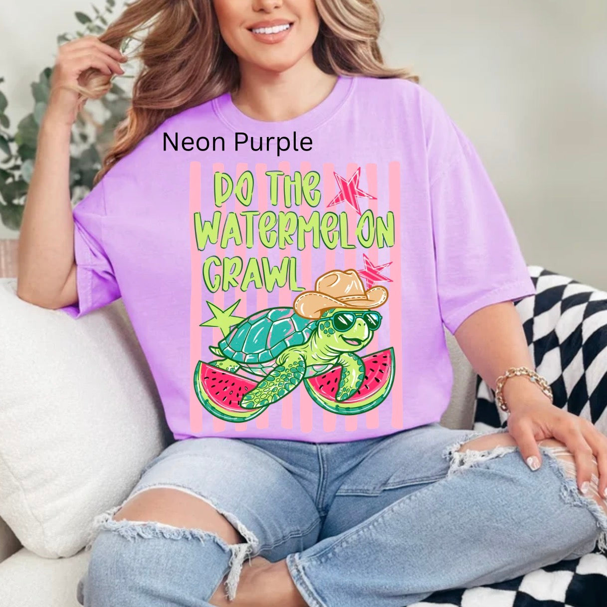 Do the Watermelon Crawl, Striped Turtle Summer, Preppy Turtle, Summer Fruit, Cowboy Turtle, Vacation, Turtle T-shirt
