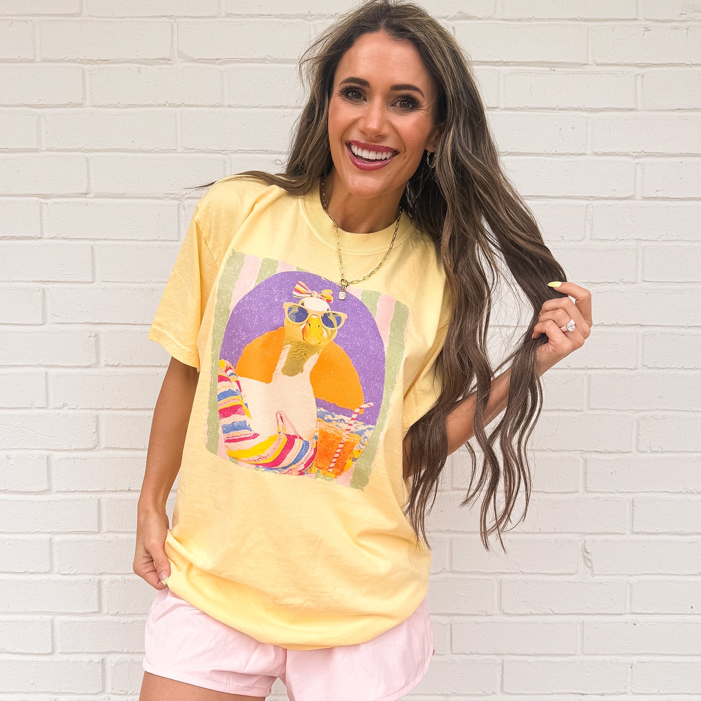Summer Goose, Girly Beach Goose, Preppy Summer Aesthetic, girly Aesthetic, Trendy Summer Tshirt