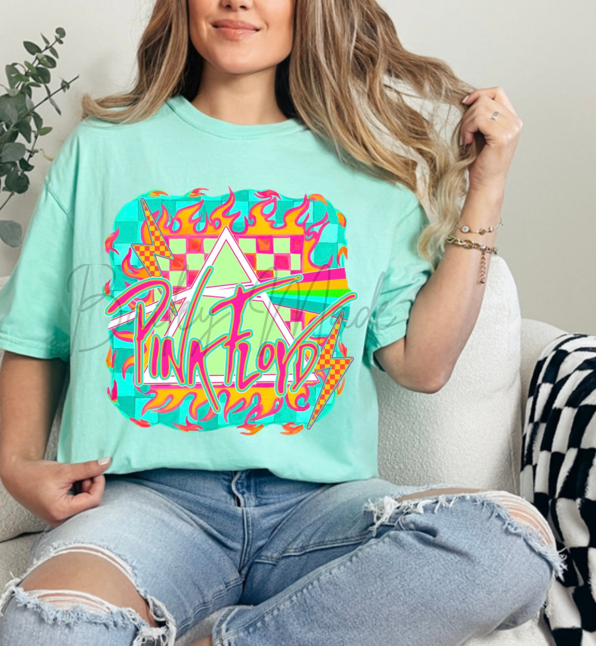 Neon Fl0yd Band Tshirt