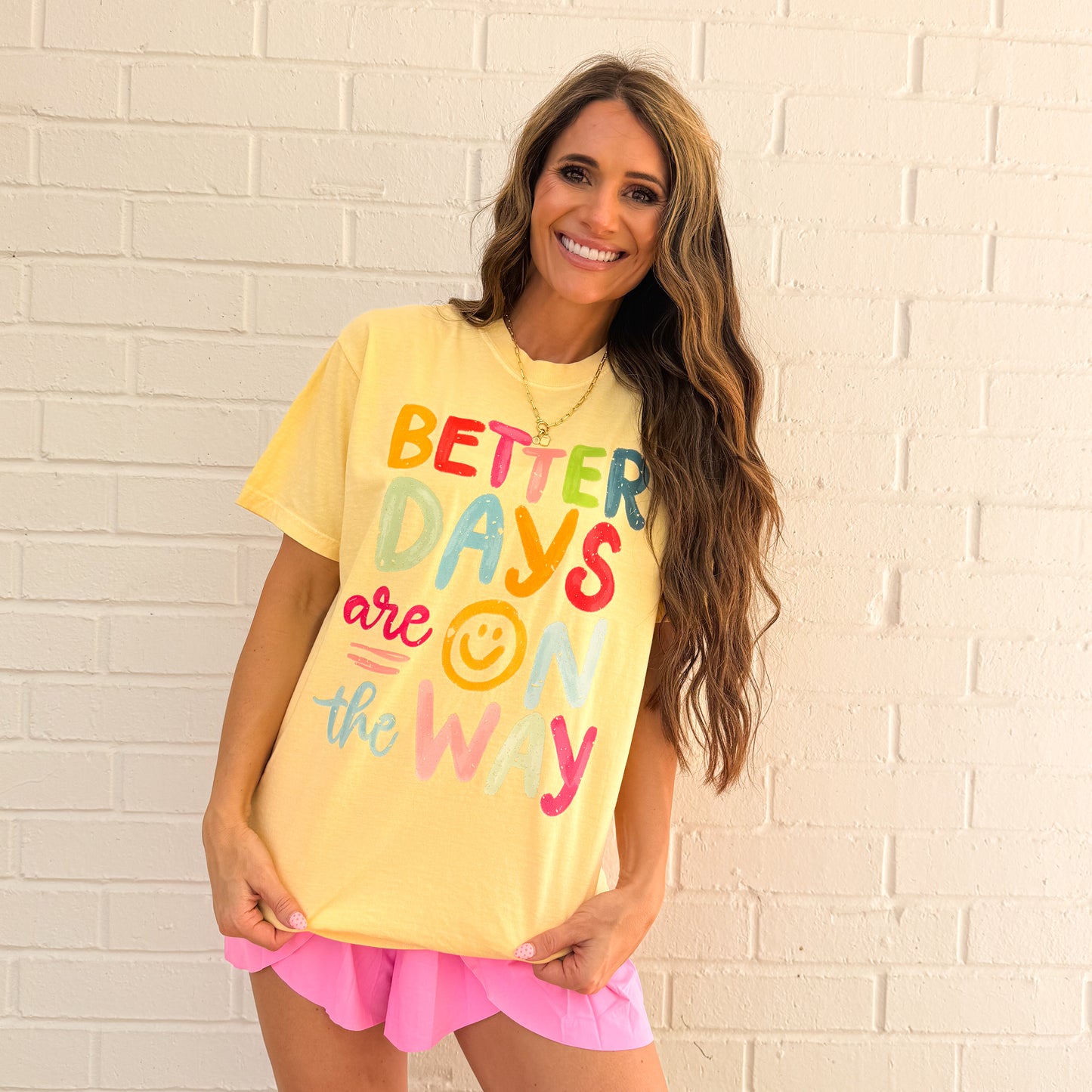 Better days are on the way, boho hippie, inspirational, Happy, Retro T-shirt (Website)