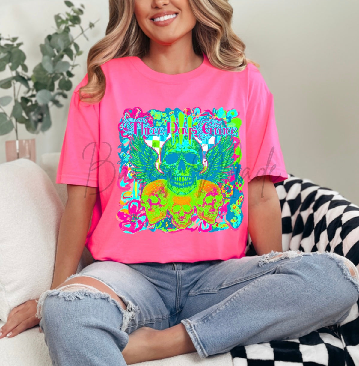 Neon Thr33 d@ys Band Tshirt