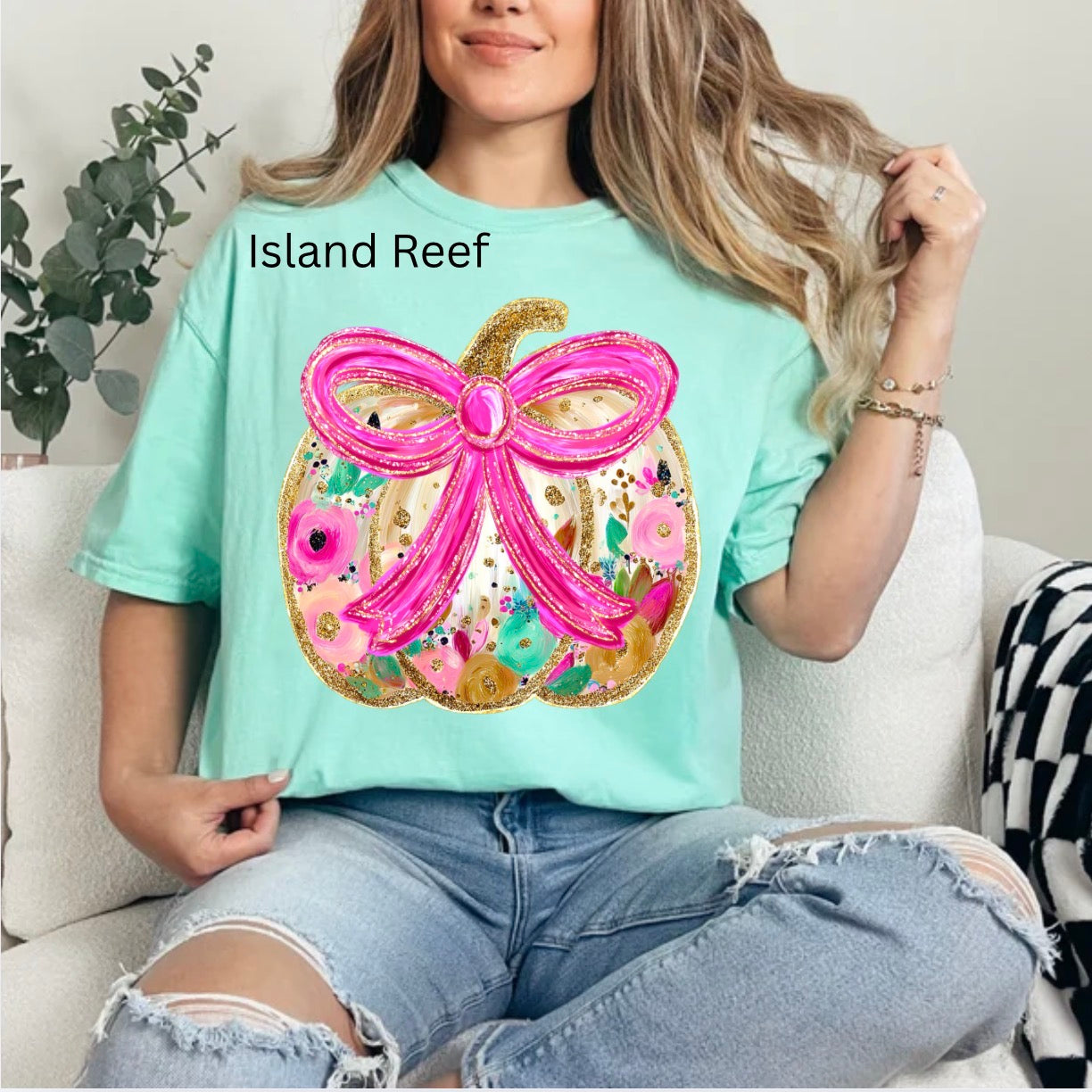 Coquette Glitter Pumpkin, Fall, Autumn Season, Trendy Fall, Cute Fall T-shirt