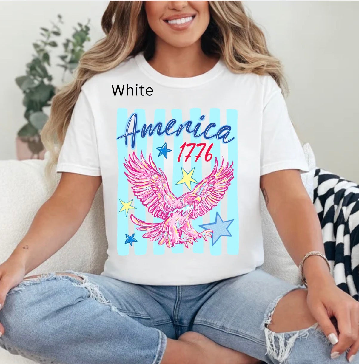 America Eagle, 4th Of July, America 1776, Preppy Patriotic Eagle, Fourth Of July Eagle, Patriotic T-shirt