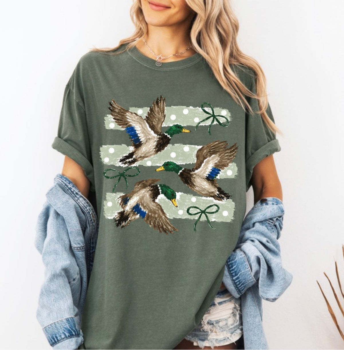 Striped Coquette Vintage Retro Mallard Duck, Hunting, Hunting Dog, Flying Duck, Waterfowl Hunter T-shirt