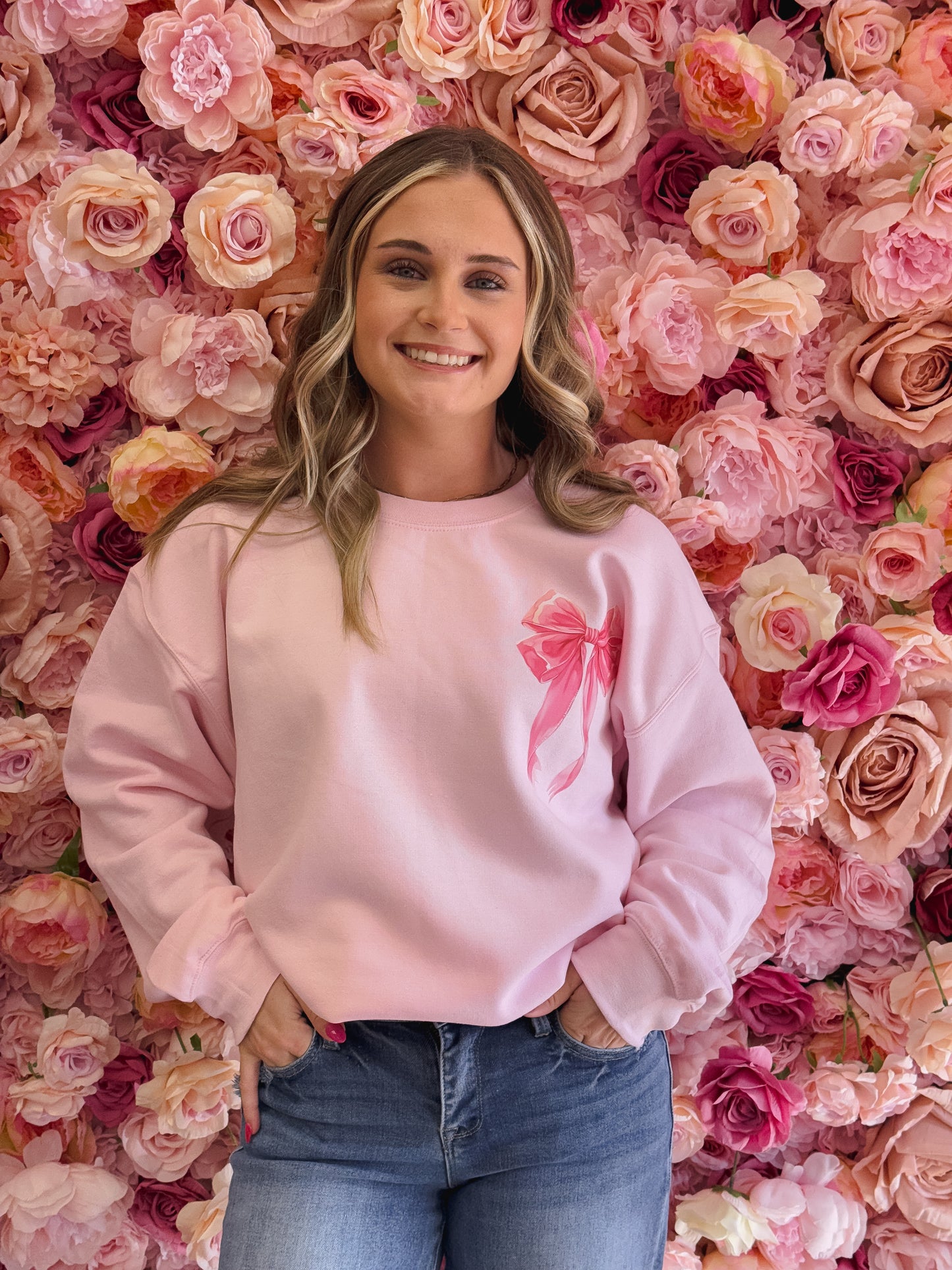 God Says I am Coquette Bow, Front & Back Faith, Jesus, Christian Quotes, Religious, Floral, Bible Verse, Christian Sweatshirt