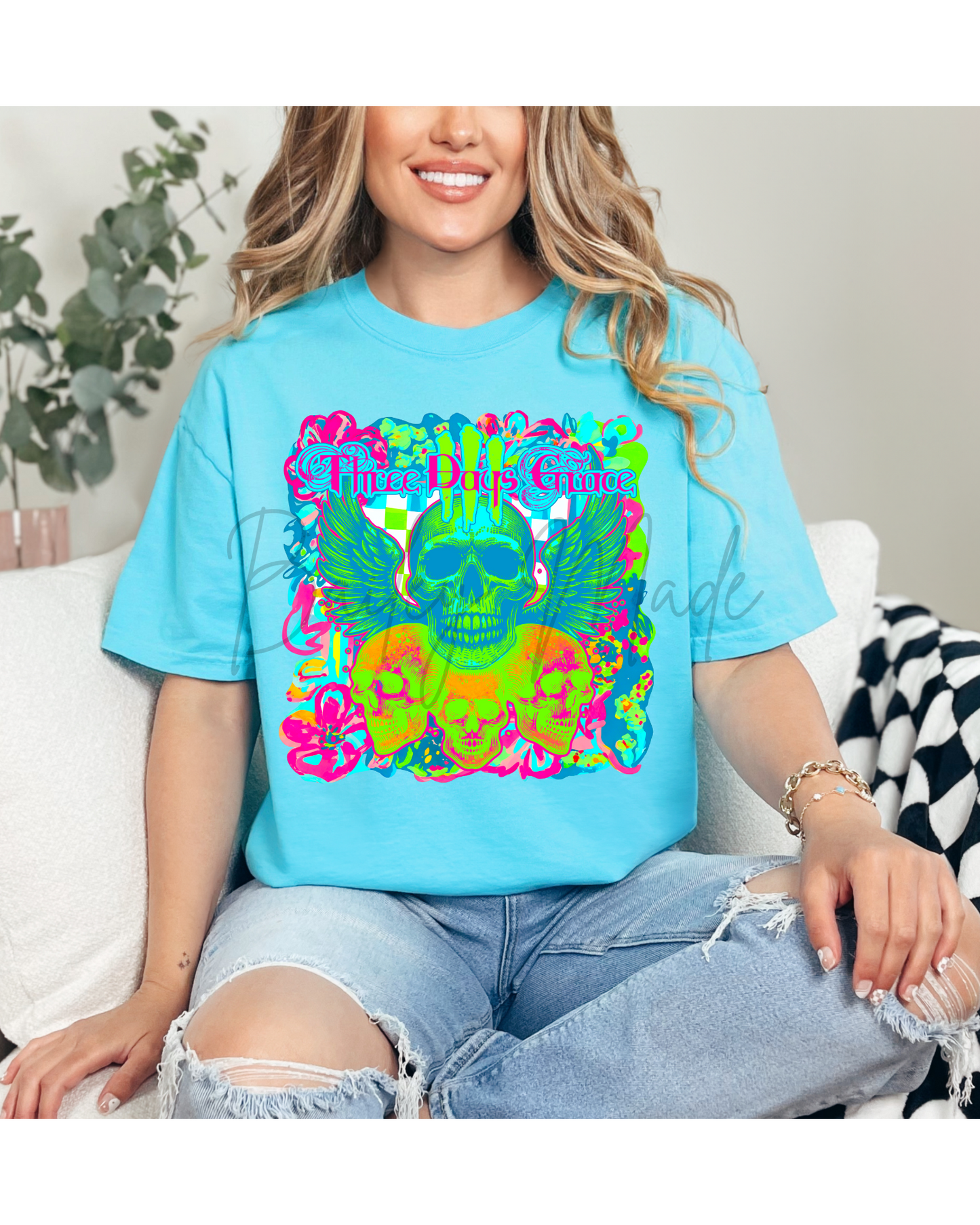 Neon Thr33 d@ys Band Tshirt
