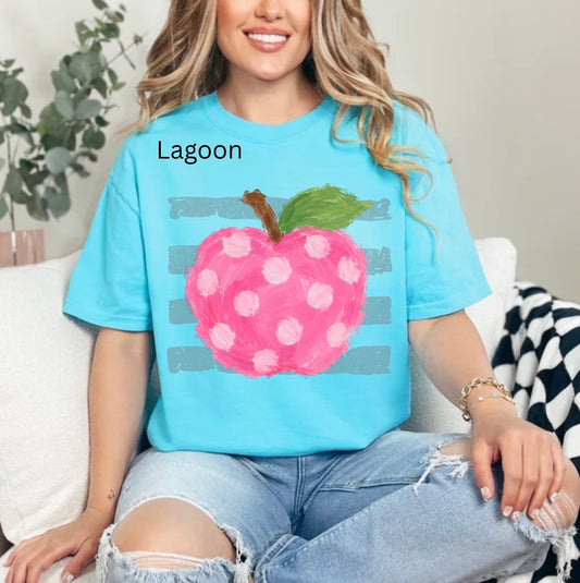 Coastal Apple Stripes, Teacher, Teaching, back to school, teacher faculty T-shirts