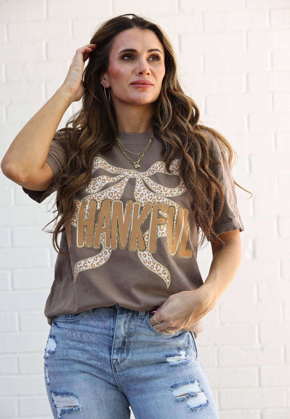 Leopard Thankful T-shirt