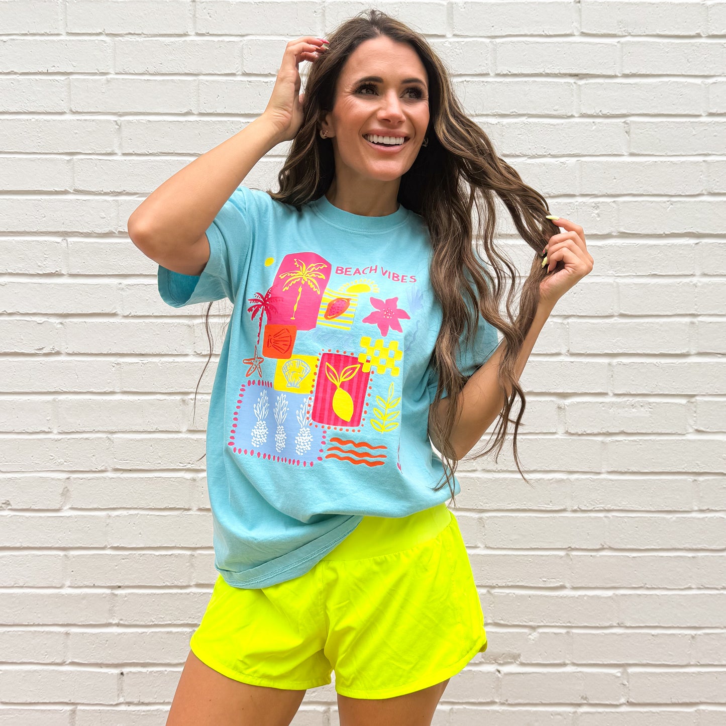 Beach Vibes, Trendy Summer, Patchwork Summer, Preppy Summer T-shirt