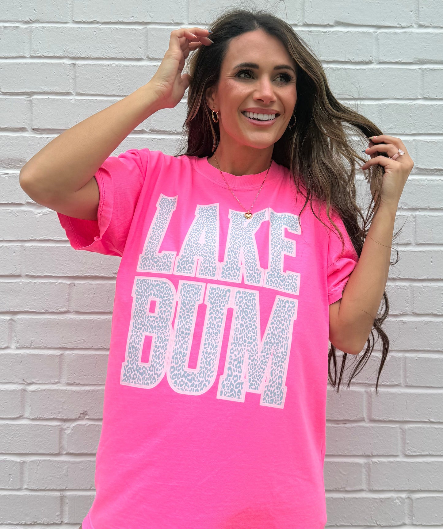 Lake Bum Leopard Print | Girly | Lake | Lake Bum | Summer | Leopard Summer Tshirt (Website)