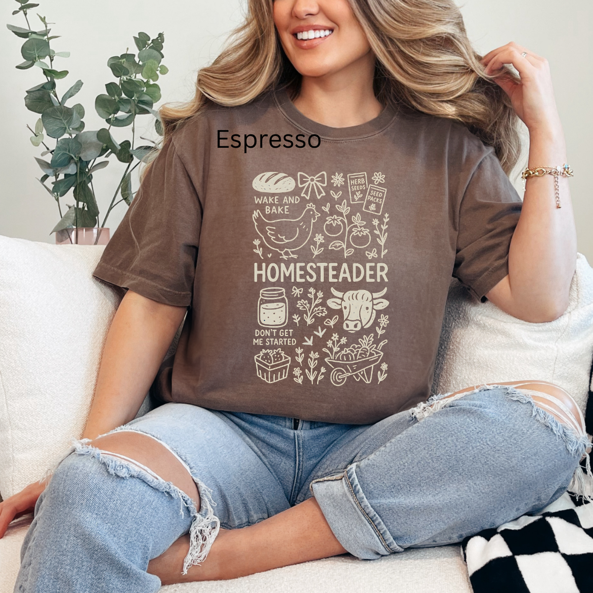 Homesteader, Doodle Style Homestead Mama, Chicken Lover, Farmer's Market, Farm life tshirt