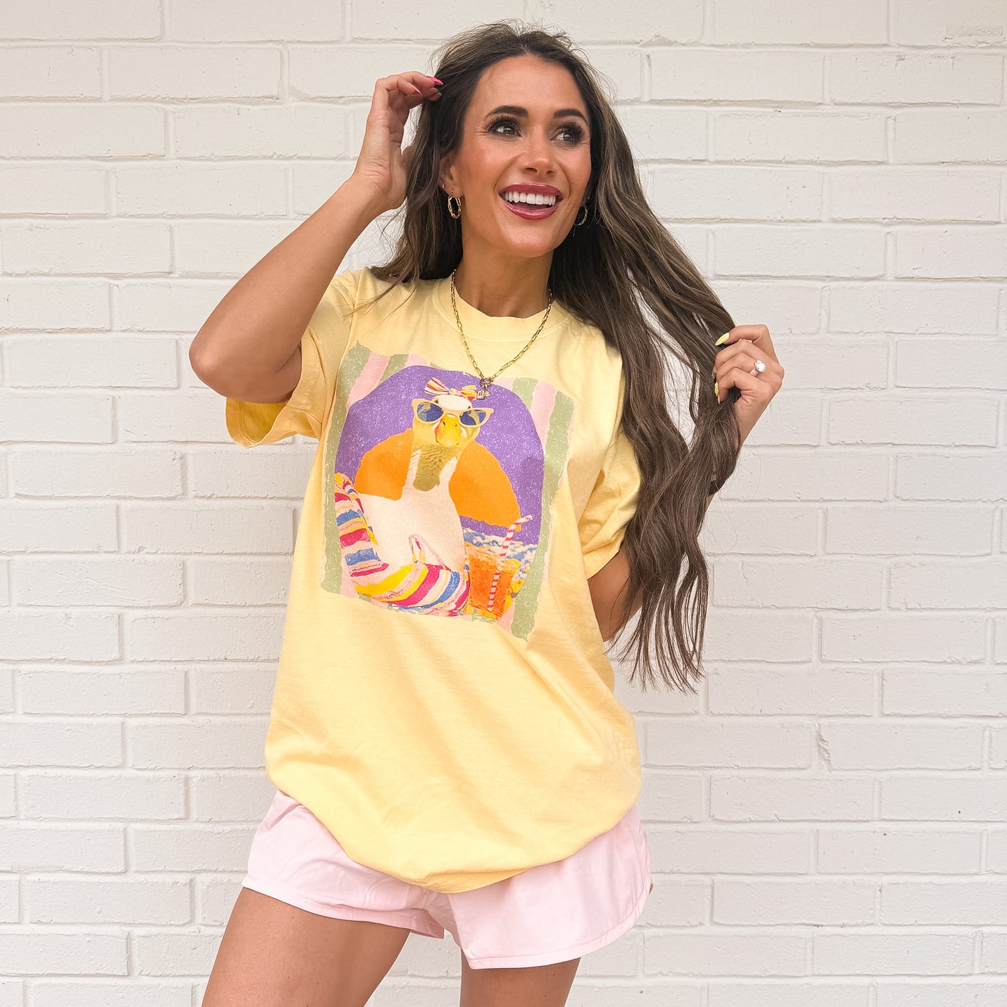Summer Goose, Girly Beach Goose, Preppy Summer Aesthetic, girly Aesthetic, Trendy Summer Tshirt