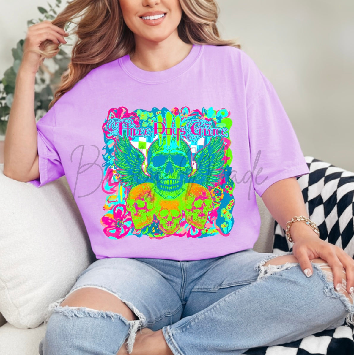 Neon Thr33 d@ys Band Tshirt