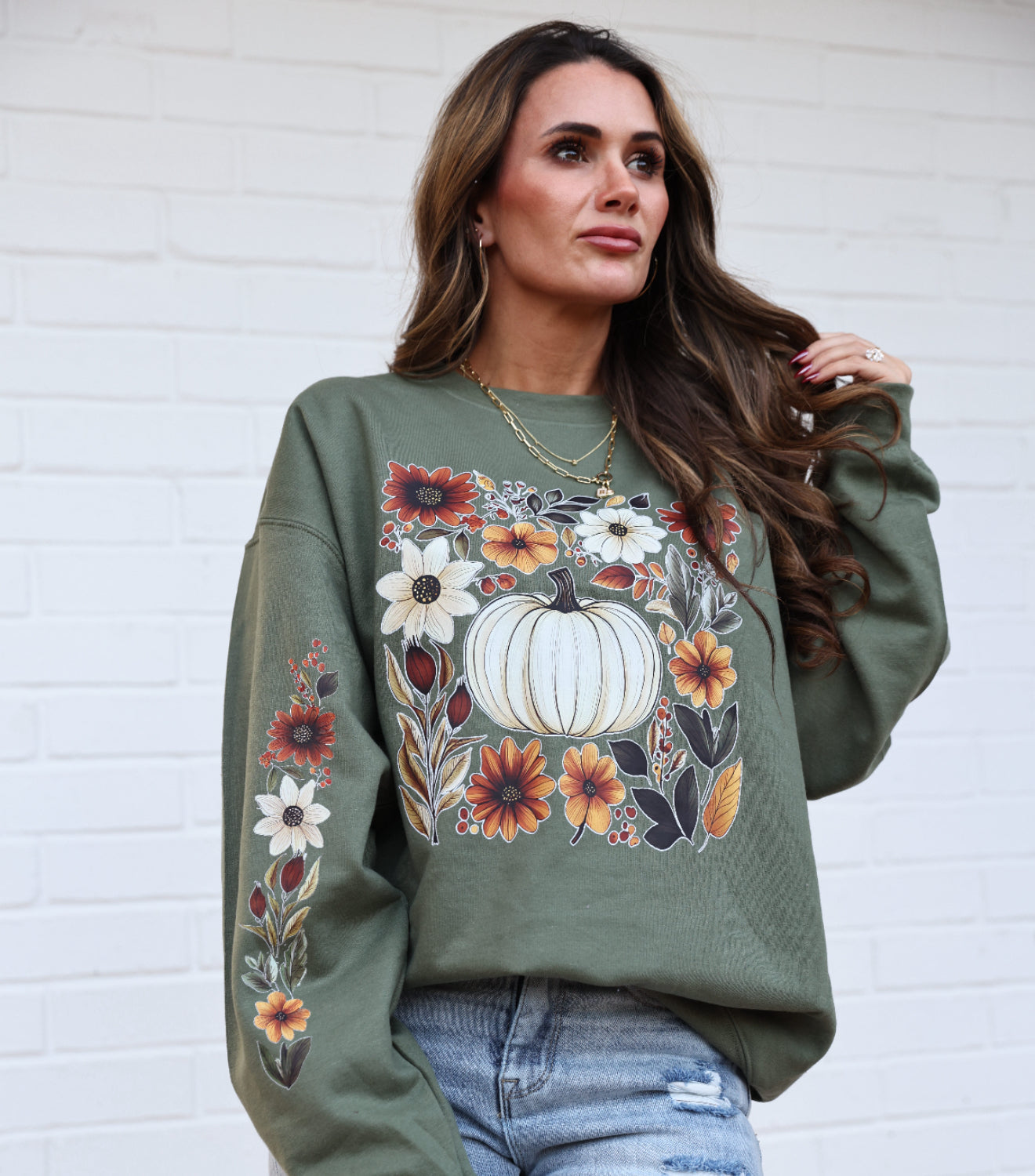 Sweet Fall Floral Sweatshirt