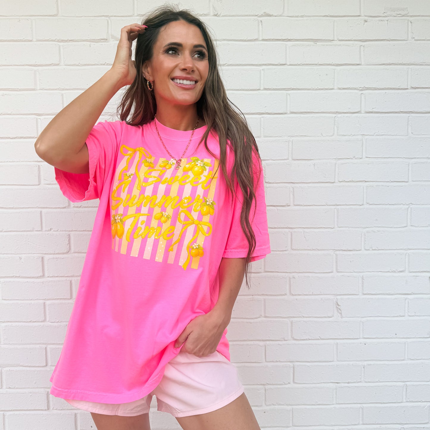 Lemon Striped sweet summer time, lemon Coquette, Floral lemon Summer T-shirt