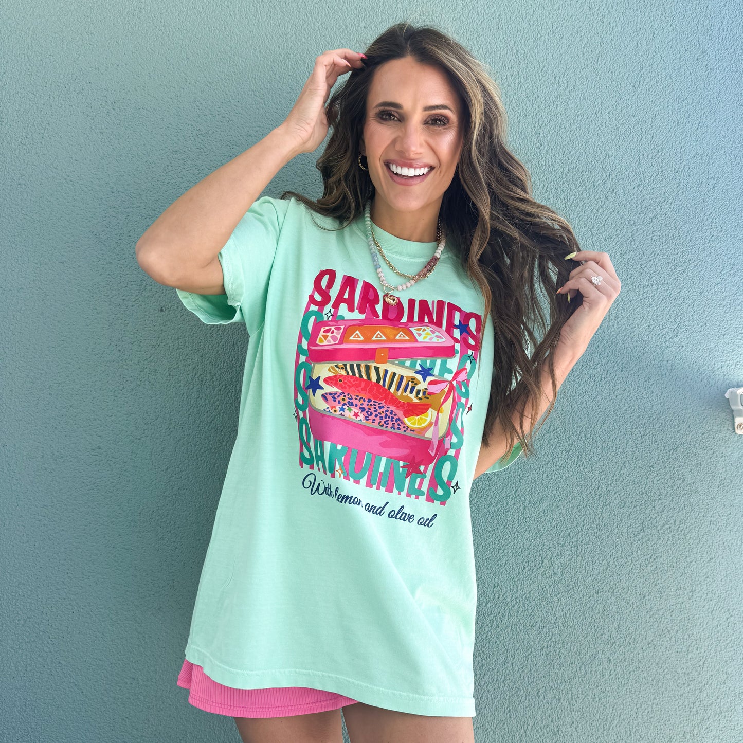 Vintage Sardines, Tinned Fish, Coastal Aesthetic, Retro Girly Beach & Travel Sardine, Trendy Summer, Preppy Fish T-shirt