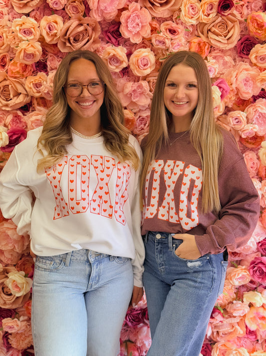 XOXO Valentines, Cute Tiny Hearts, Valentine’s Day Sweatshirt