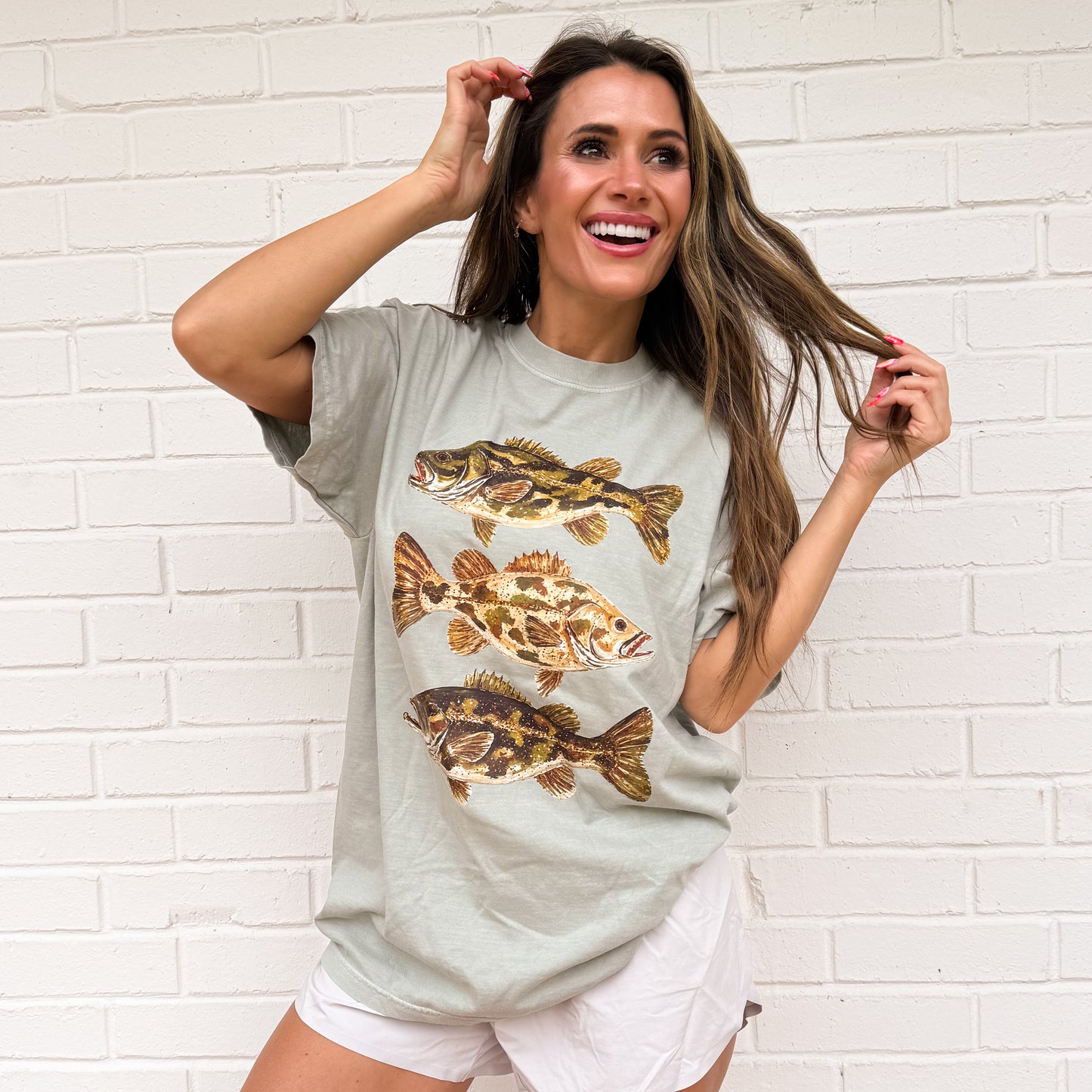Camo Preppy Fish, Trendy Camo Bass, Fishing, Summer Shirt, Trending Lake Life T-shirt