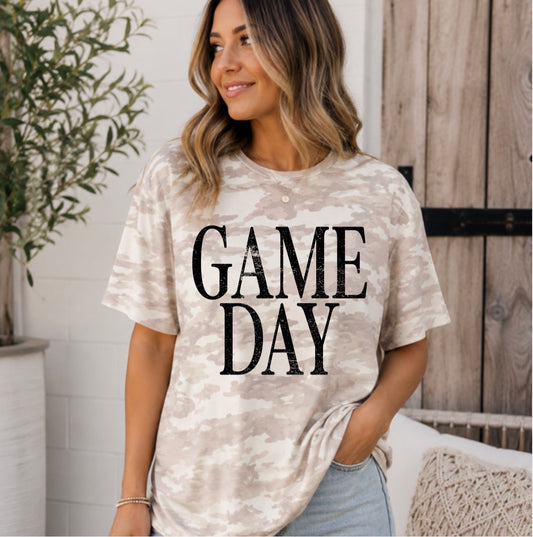 Distressed Black Game Day, Sports, Football, Soccer, Baseball, Tennis, Basketball T-shirt