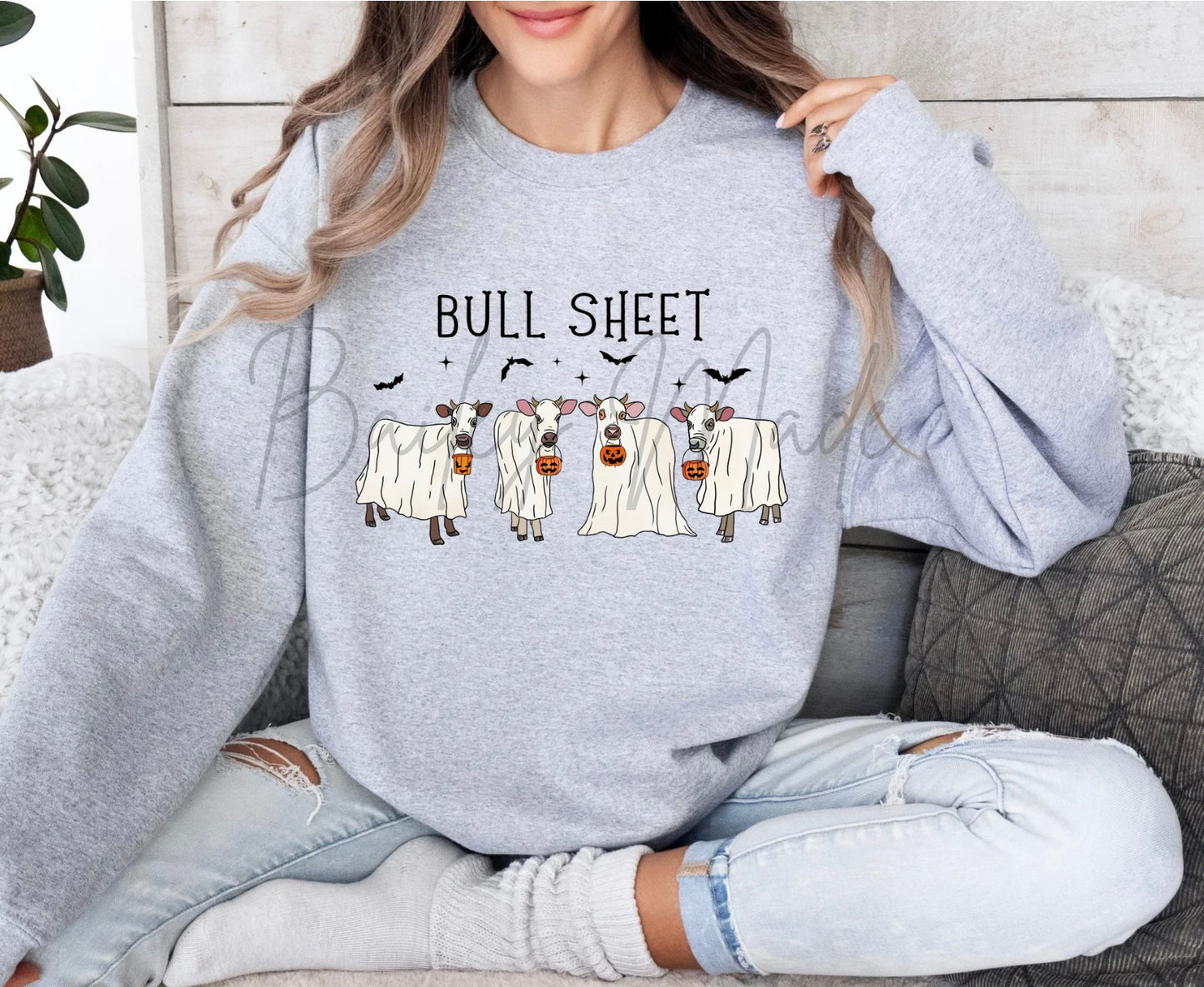Bull Sheet Halloween Sweatshirt