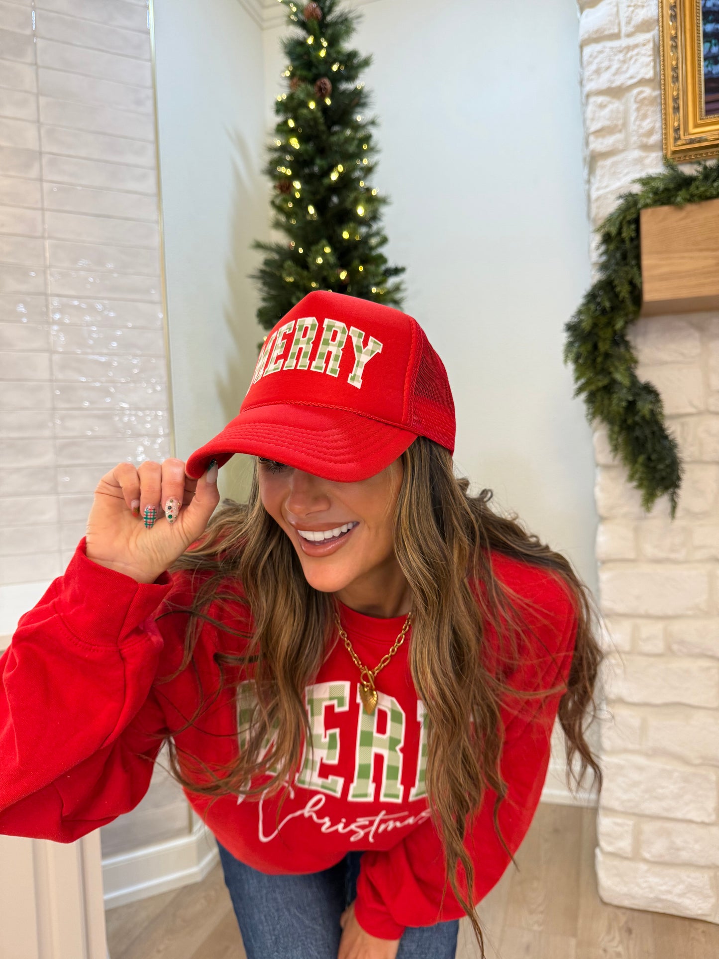 Plaid Merry, Christmas Trucker Hat