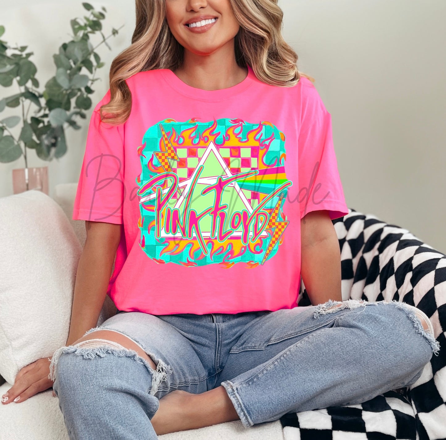 Neon Fl0yd Band Tshirt