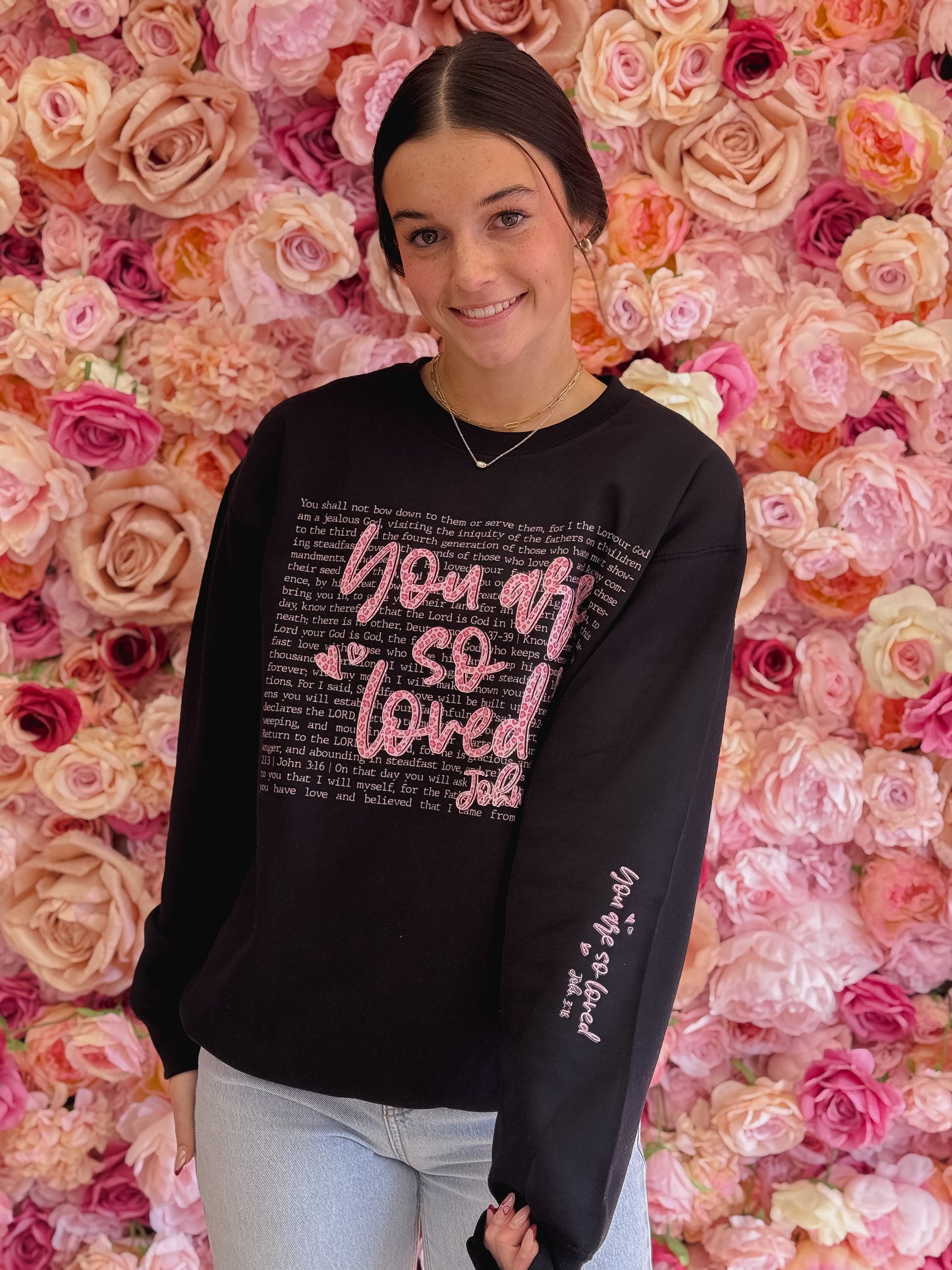 Leopard You are so Loved Valentine's Heart, Bible Verse, Bible Jesus Religious, Christian, Valentine Jesus Love Sweatshirt