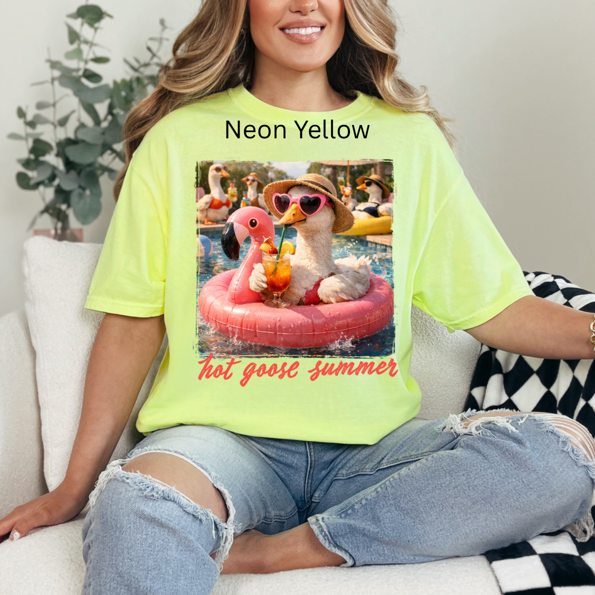 Hot Goose Summer, Funny Goose, Summer Goose Tshirt
