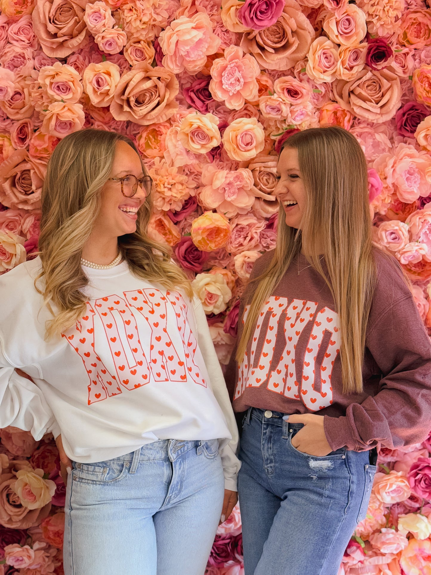 XOXO Valentines, Cute Tiny Hearts, Valentine’s Day Sweatshirt