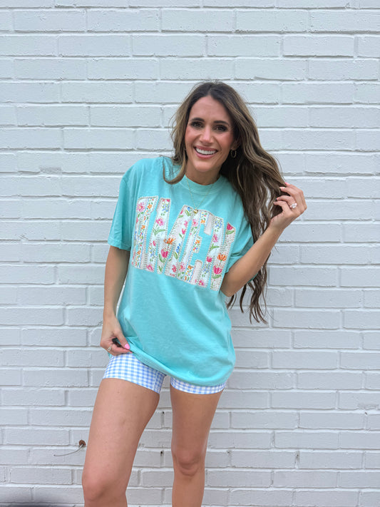 Amen Floral FAUX Pearl, Christian Spring, Vintage Faith Shirt , FAUX Patchwork Flower Lettering Tshirt (Website)