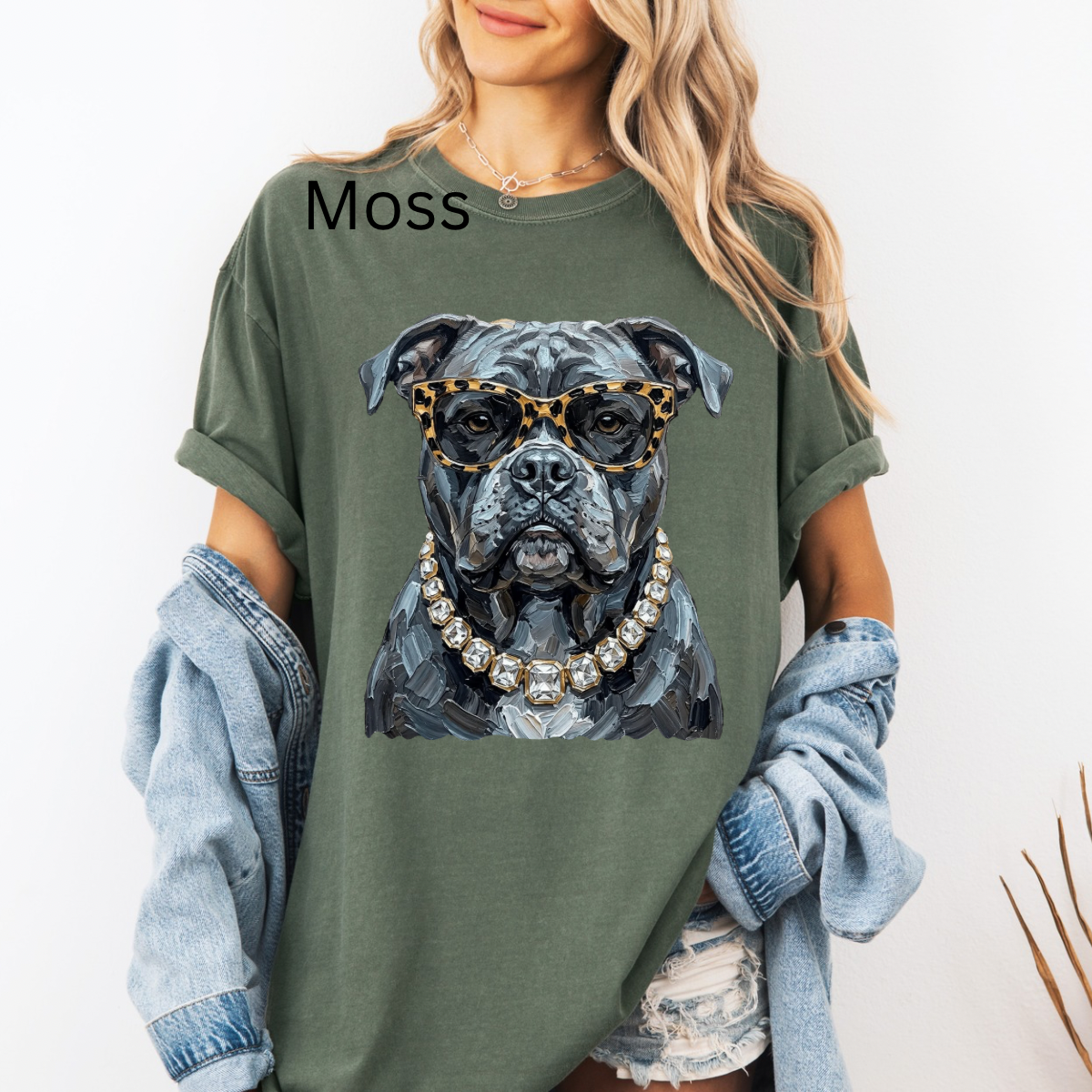 Glam Bulldog, Bling, Boujee, Leopard, Preppy Animal, Hunting Season Tshirt