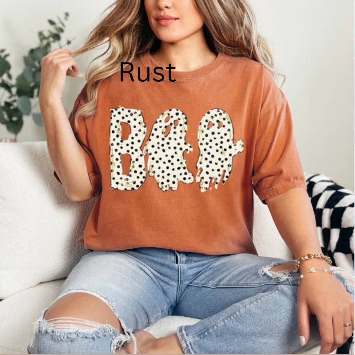 Boo Ghost, Polka Dot Ghost, Cute Spooky, Spooky Season, Trending Spooky T-shirt