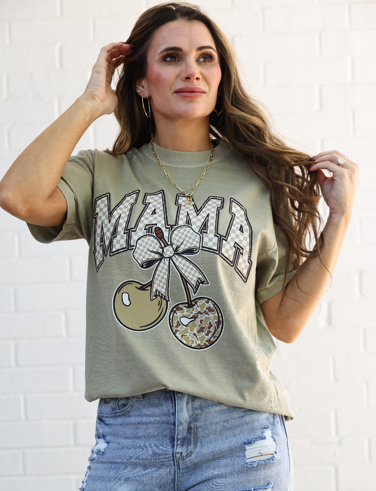 Camo Mama Cherries Tshirt