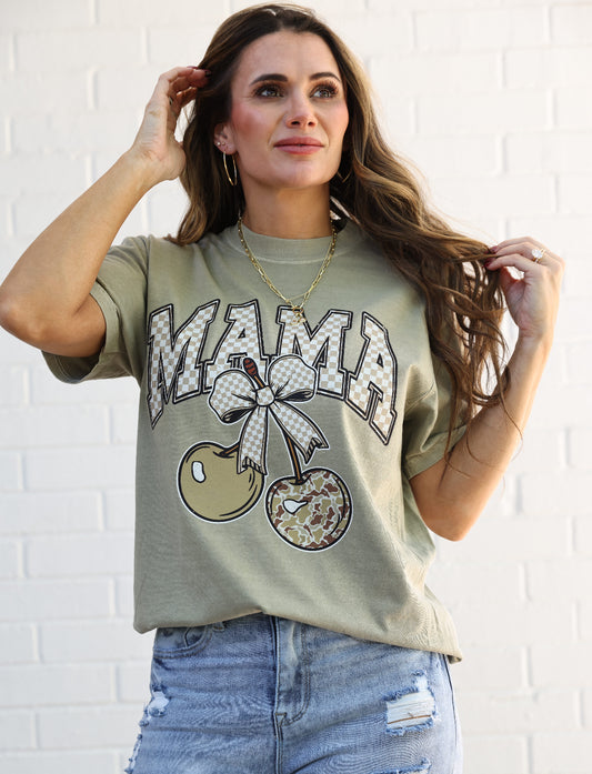 Camo Mama Cherries Tshirt