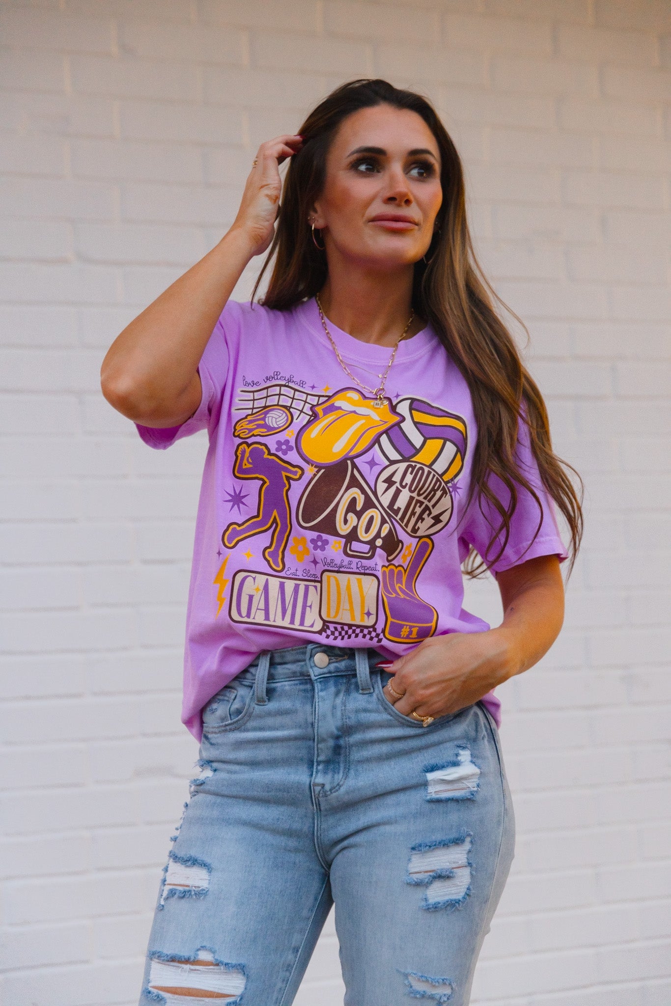 Vintage Volleyball Gameday Tshirt