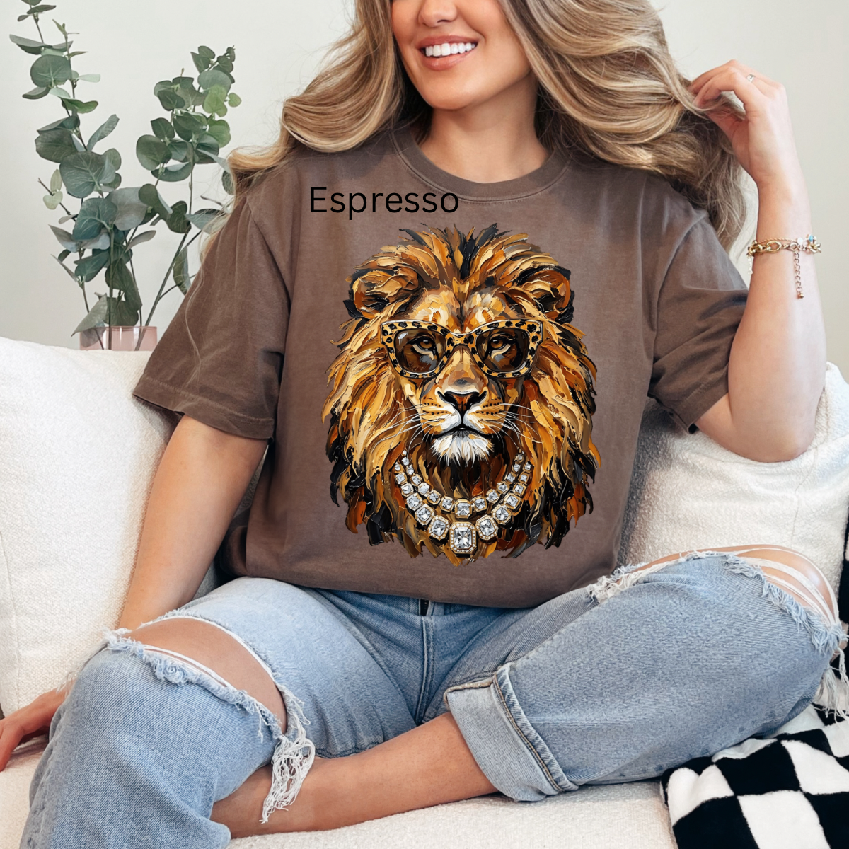 Glam lion, Bling, Boujee, Leopard, Preppy Animal, Hunting Season