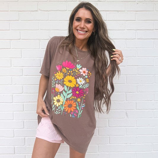 Preppy Floral Brushstroke, Boho Floral, Floral Mama, Summer Vibes, Spring Flowers, Wildflower, Boho Summer Tshirt