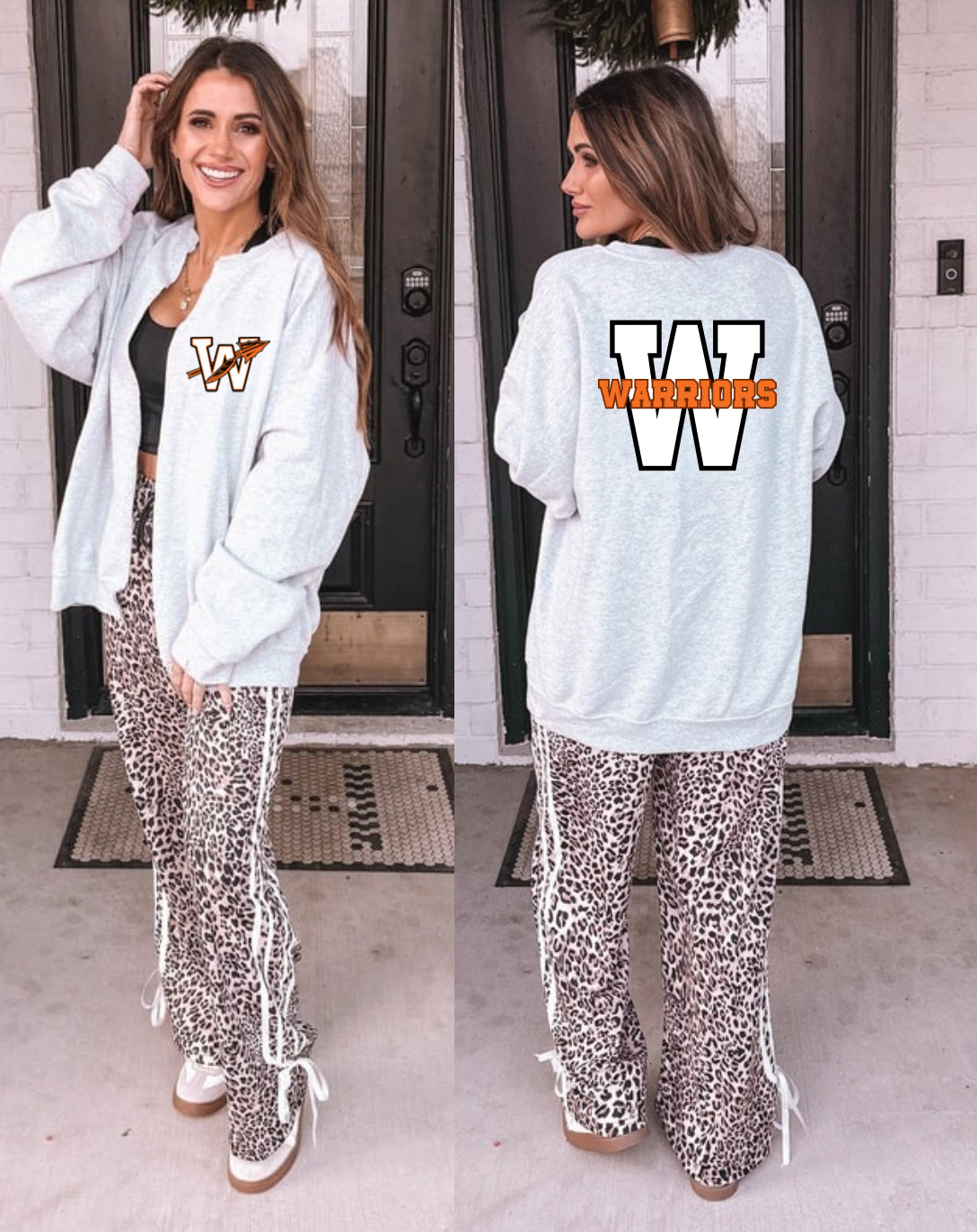 School Spirit Sweatshirt Cardigan