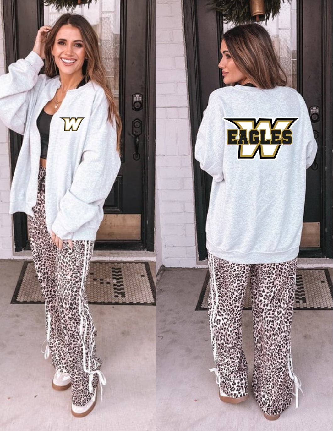 School Spirit Sweatshirt Cardigan
